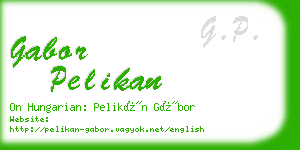 gabor pelikan business card